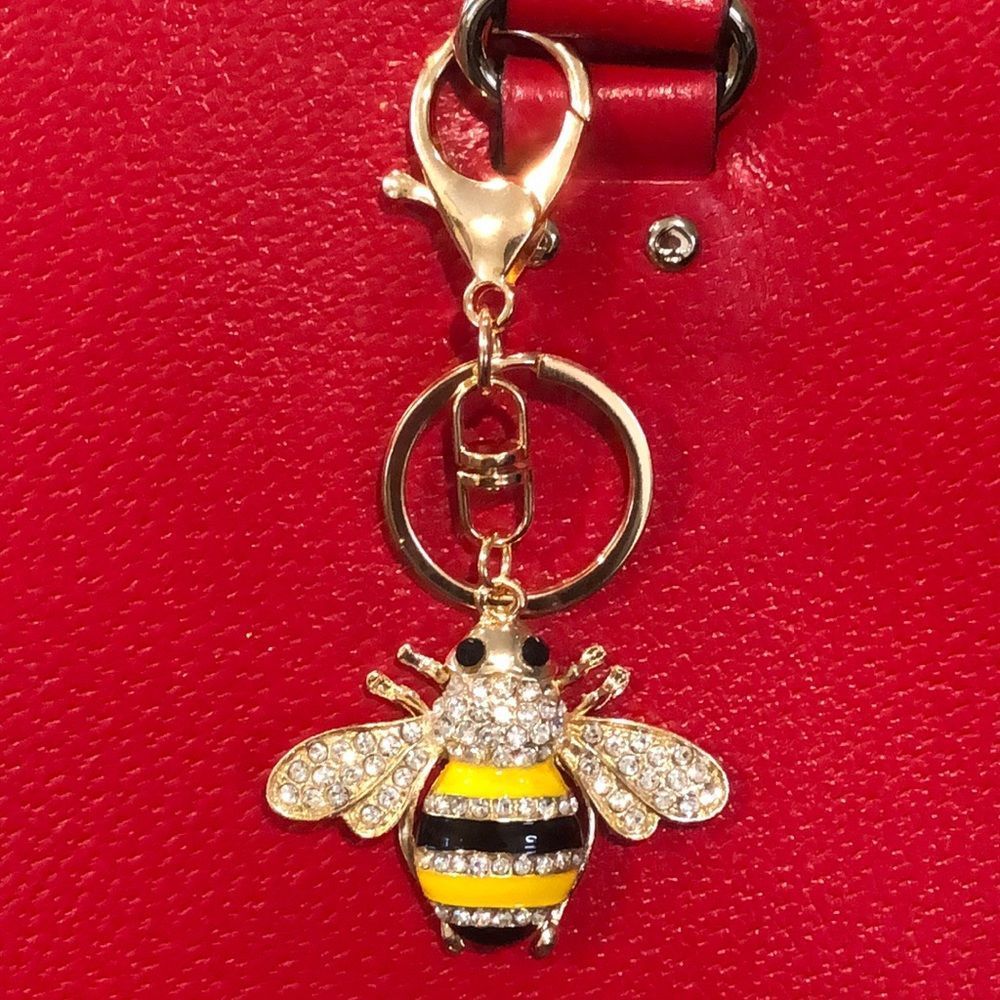 Black & Yellow Bumble Bee Keychain Purse Accessory